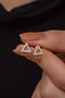 Heliophilia Silver Pendientes de Plata de Ley 925 Oro Rosa y Blanco Stud